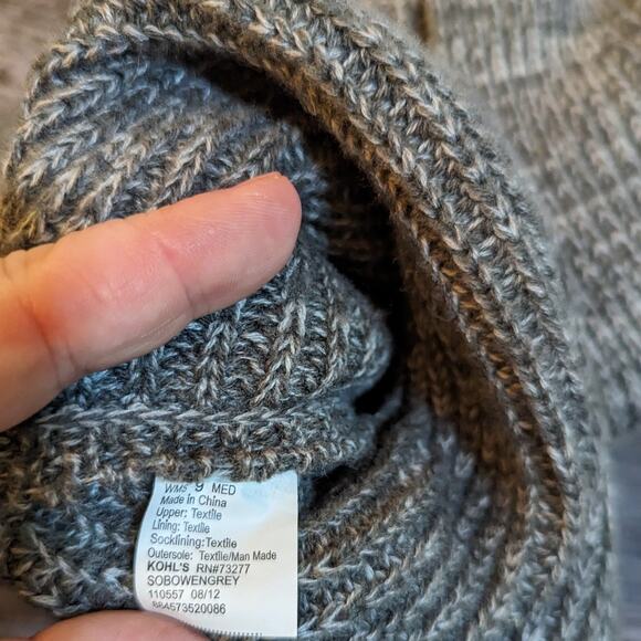 So Women's Gray Sweater Side Zip Boot Size 9 - Picture 5 of 8